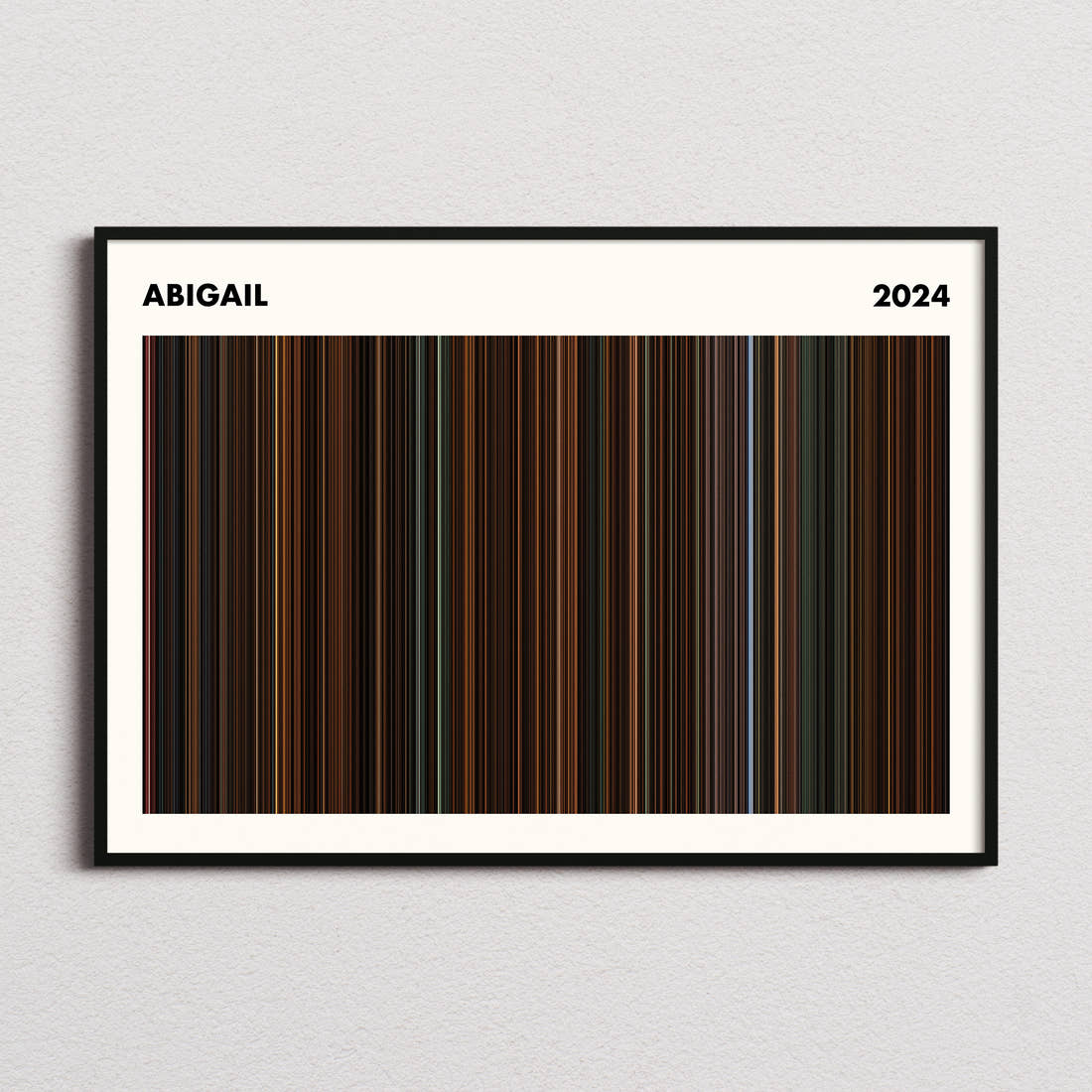 Abigail Movie Barcode Poster - Simplified