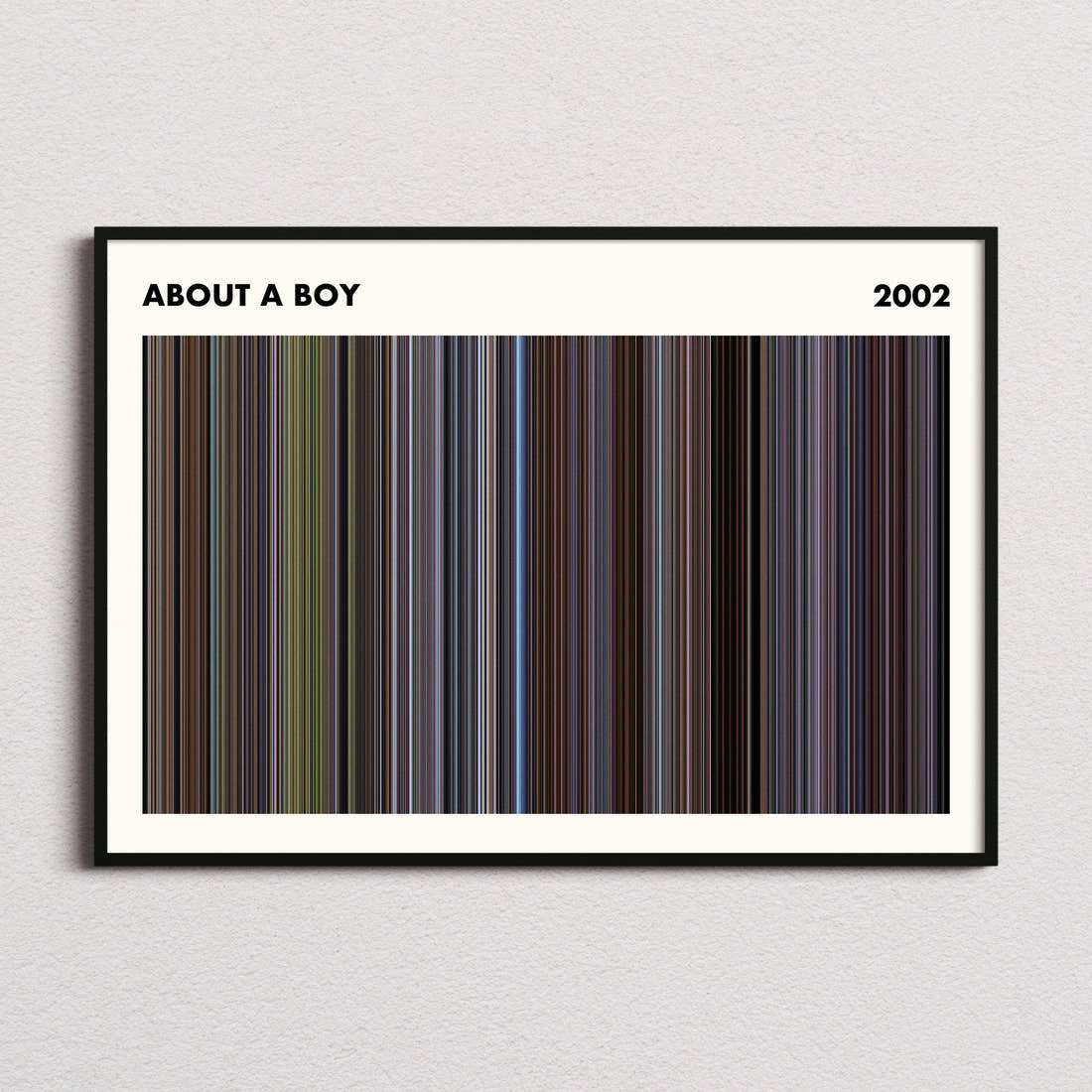 About a Boy Movie Barcode Poster - Simplified