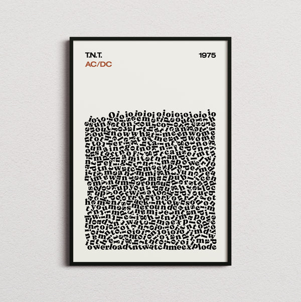 AC/DC T.N.T. Lyric Print
