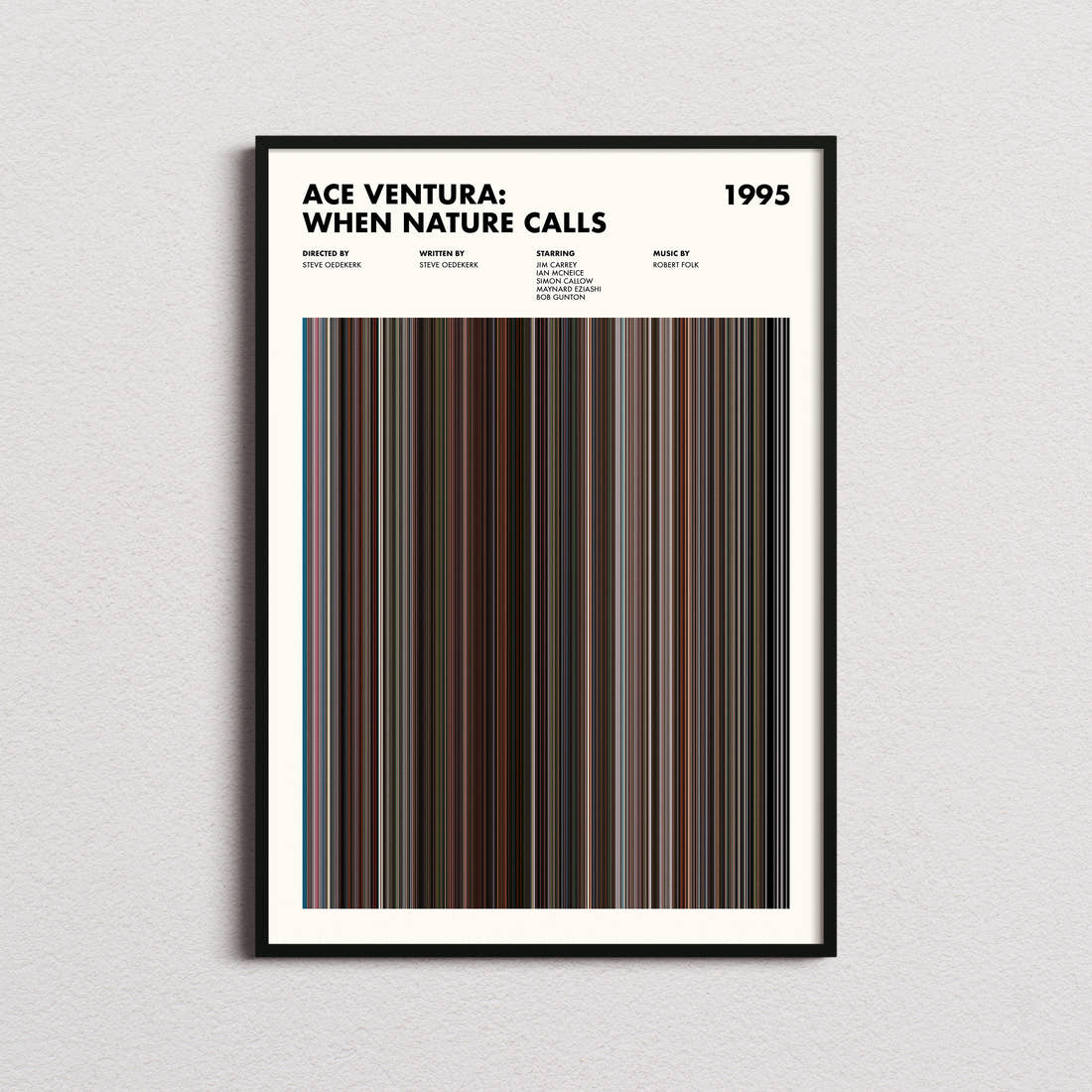 Ace Ventura: When Nature Calls Movie Barcode Poster