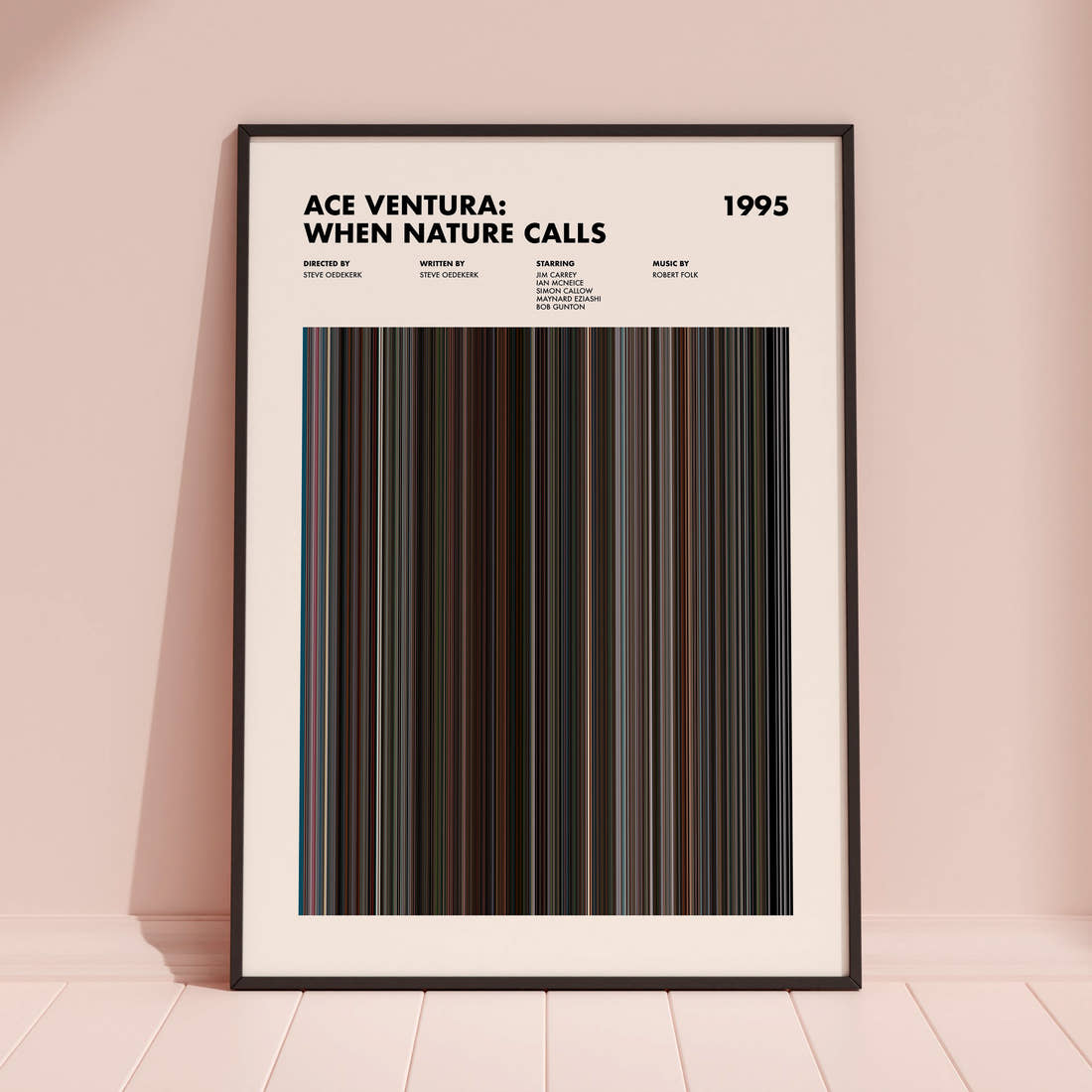 Ace Ventura: When Nature Calls Movie Barcode Poster