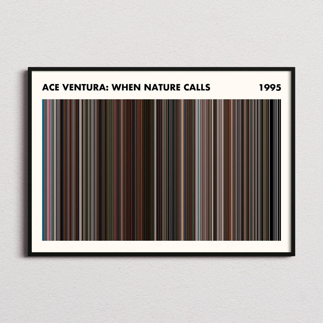 Ace Ventura: When Nature Calls Movie Barcode Poster - Simplified