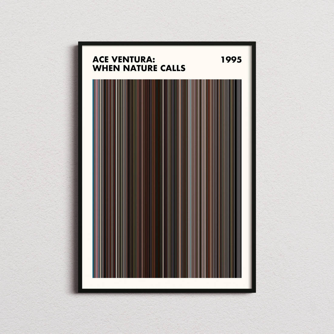 Ace Ventura: When Nature Calls Movie Barcode Poster - Simplified