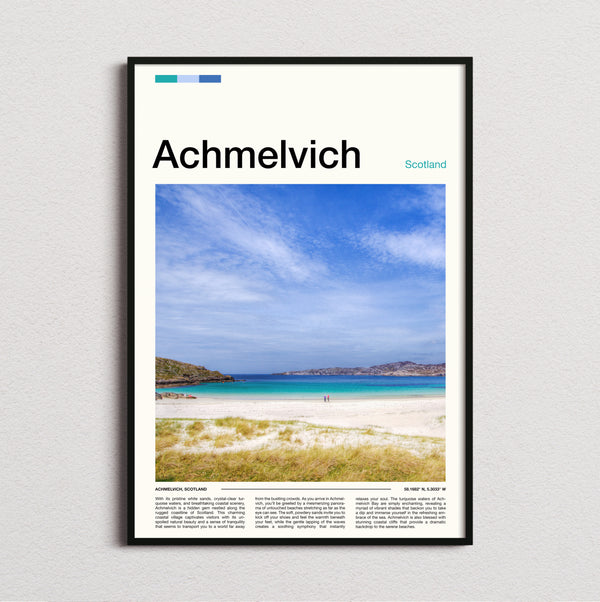 Achmelvich - White Sand Beach - Travel Print