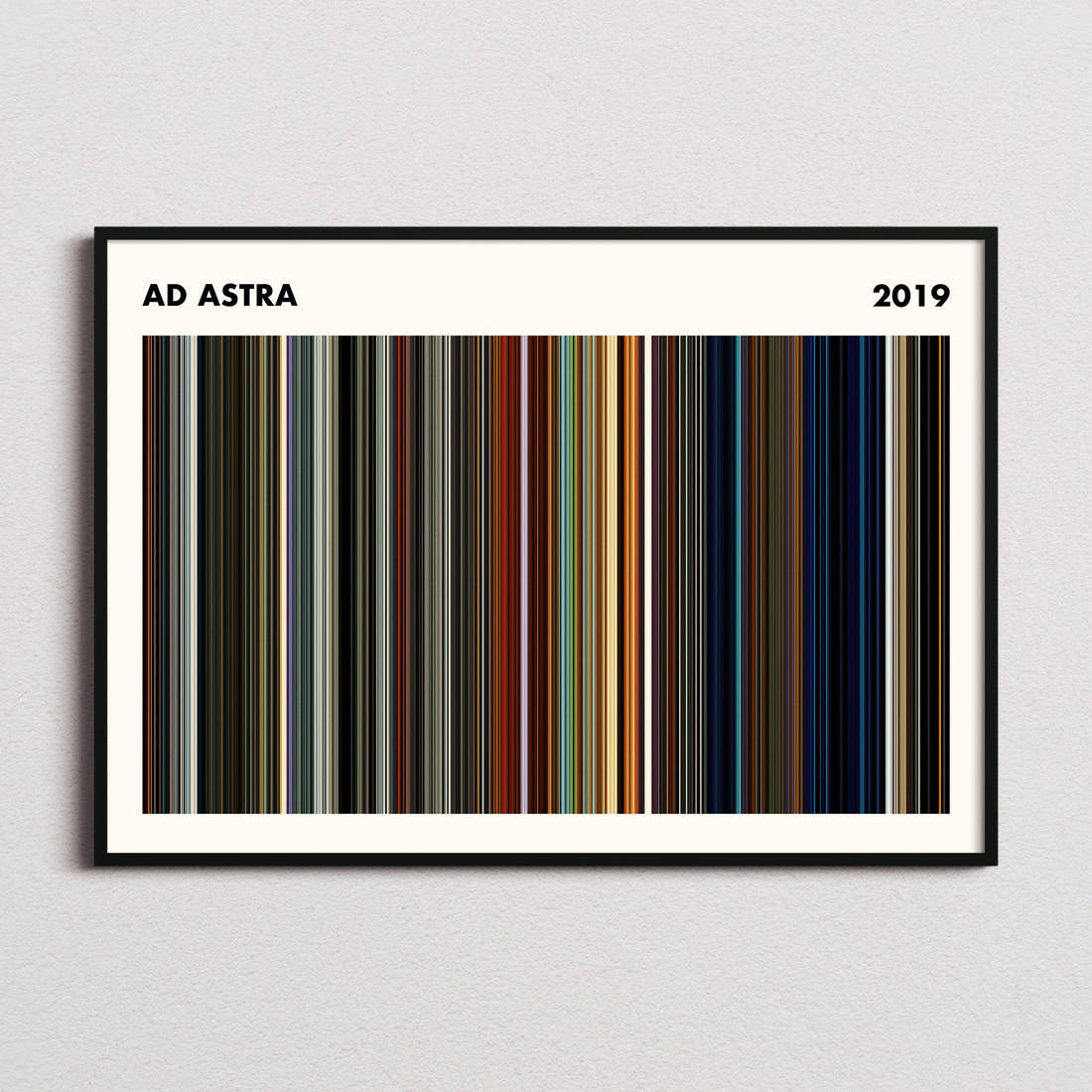 Ad Astra Movie Barcode Poster - Simplified