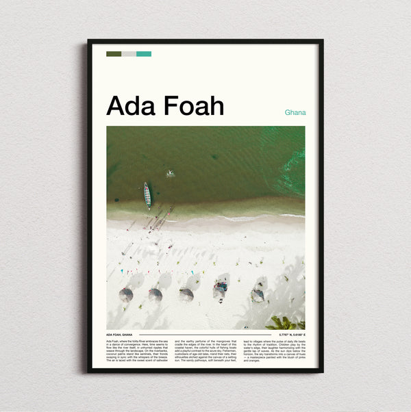 Ada Foah - Aerial Beach View - Travel Print