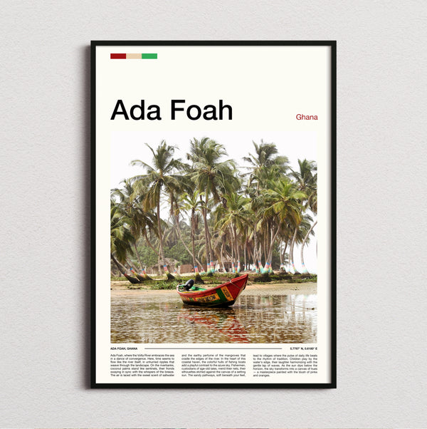 Ada Foah - Boat Among Palm Trees - Travel Print