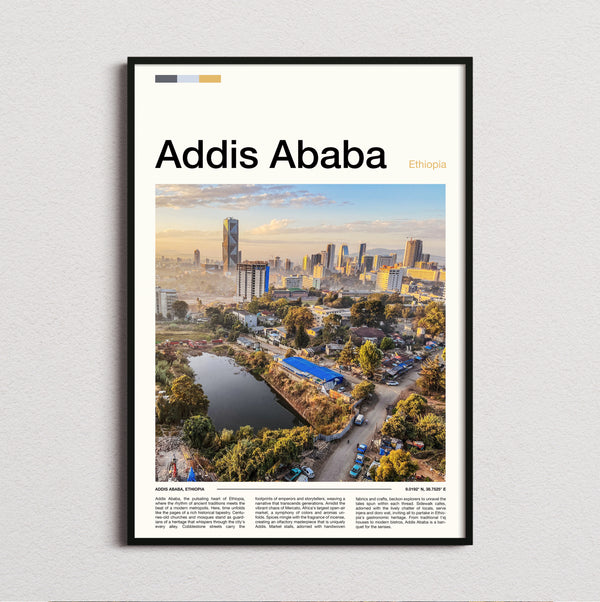 Addis Ababa - Aerial City View - Travel Print
