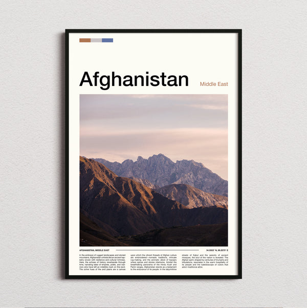 Afghanistan - Rugged Mountains - Travel Print