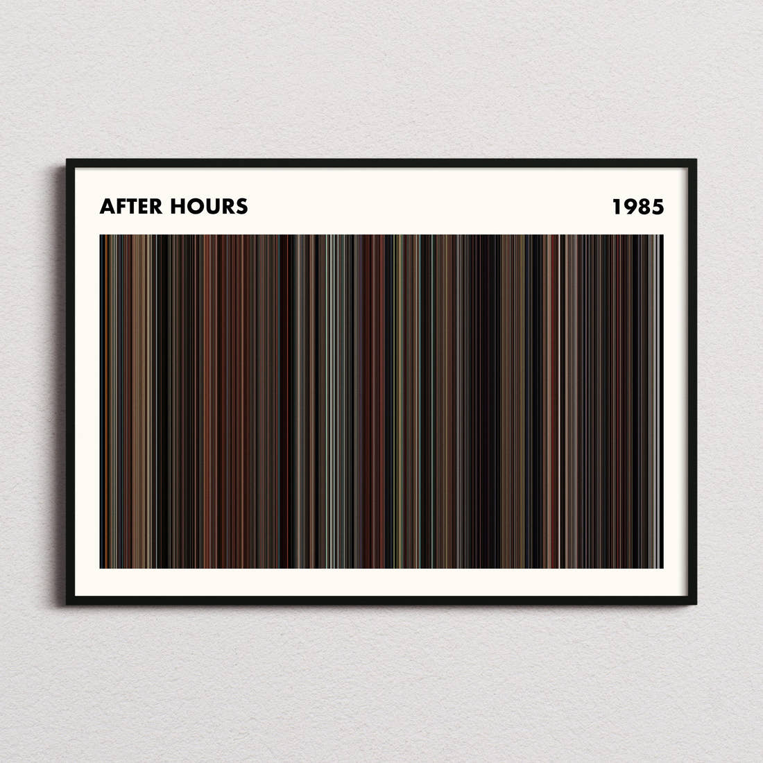After Hours Movie Barcode Poster - Simplified