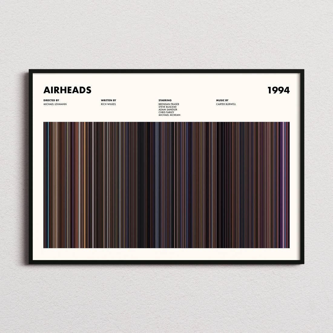 Airheads Movie Barcode Poster