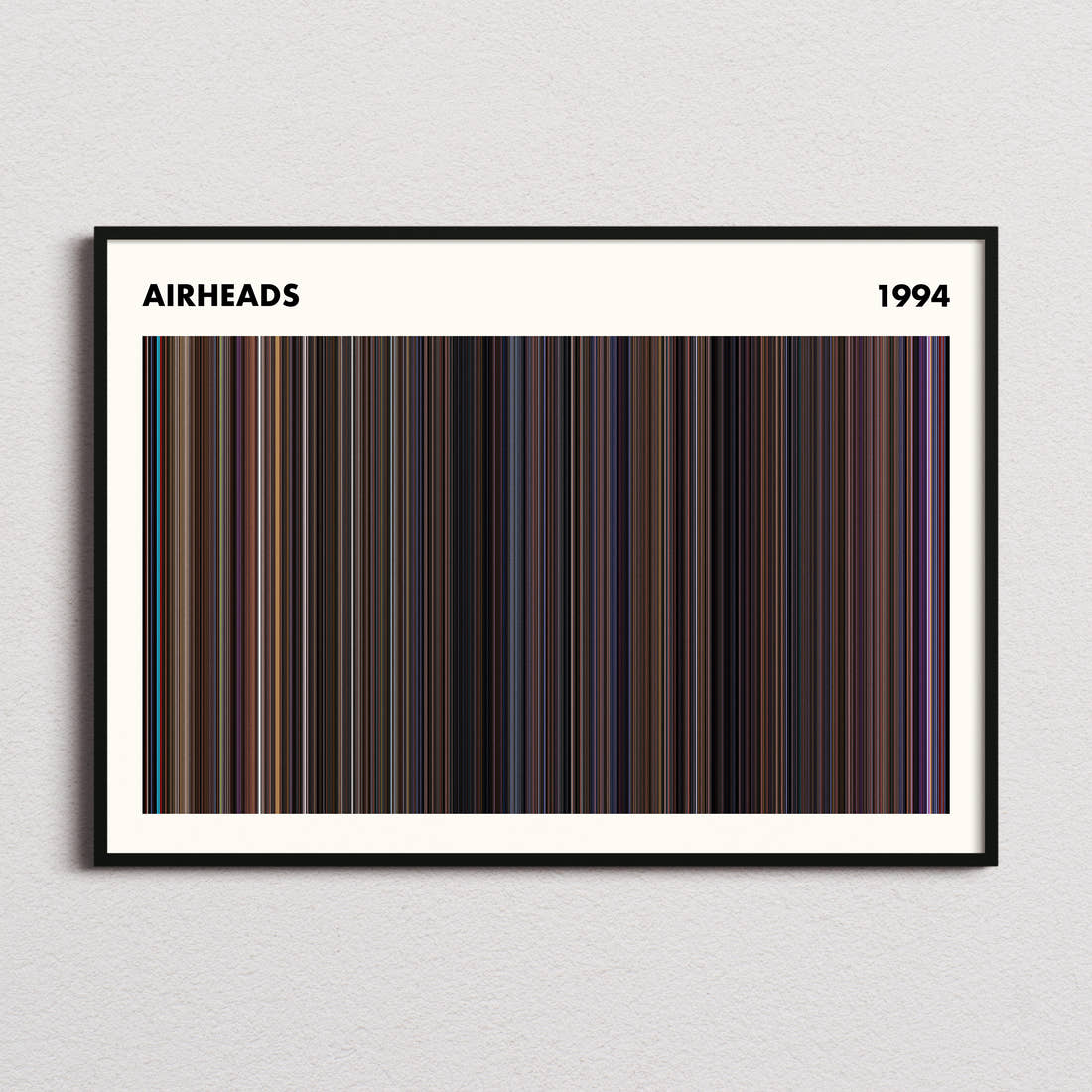 Airheads Movie Barcode Poster - Simplified