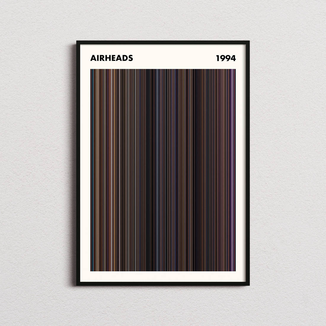 Airheads Movie Barcode Poster - Simplified