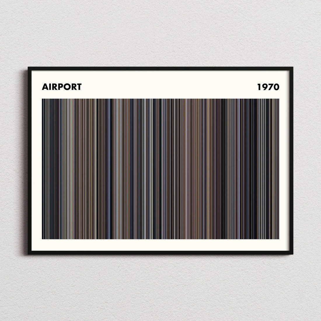 Airport Movie Barcode Poster - Simplified