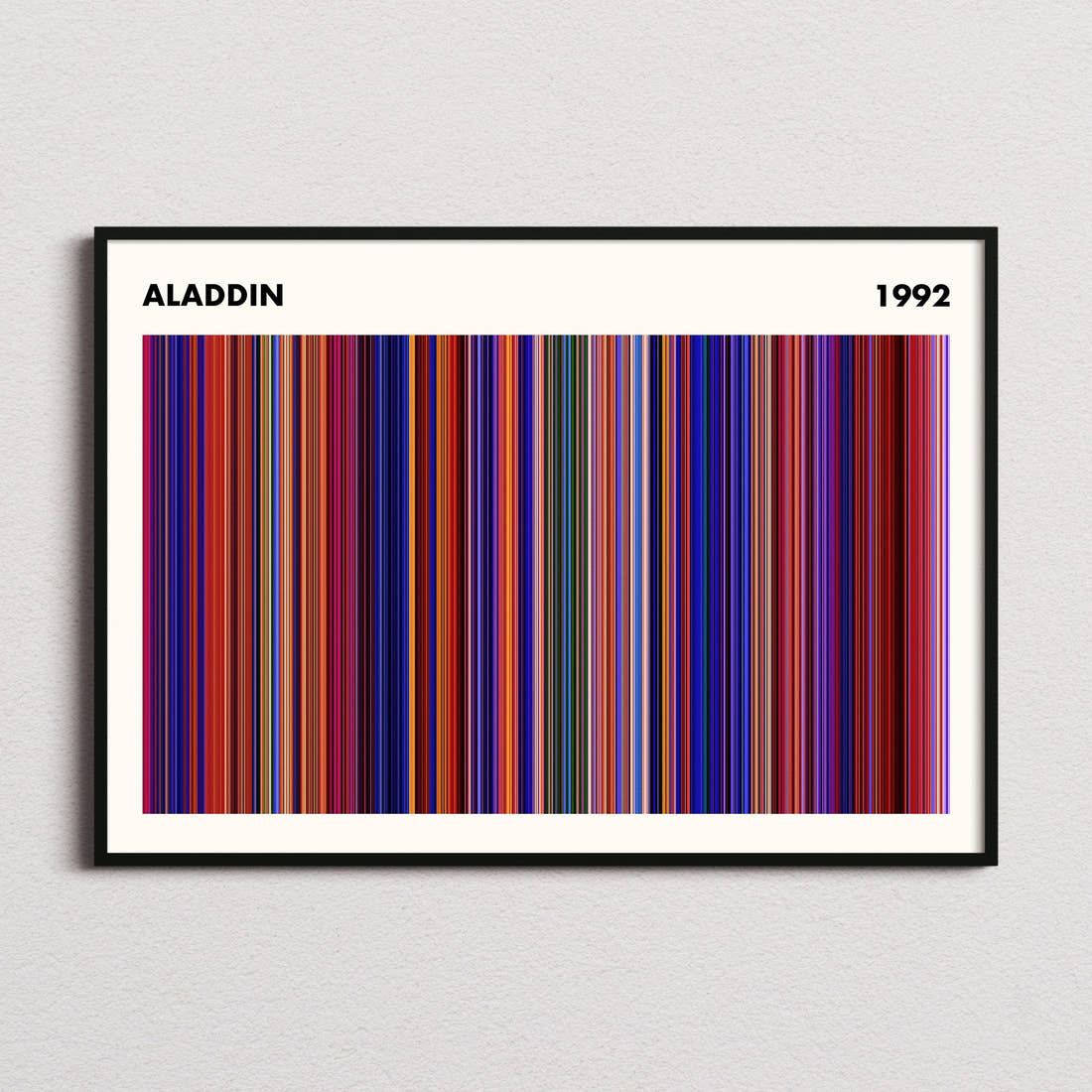 Aladdin Movie Barcode Poster - Simplified