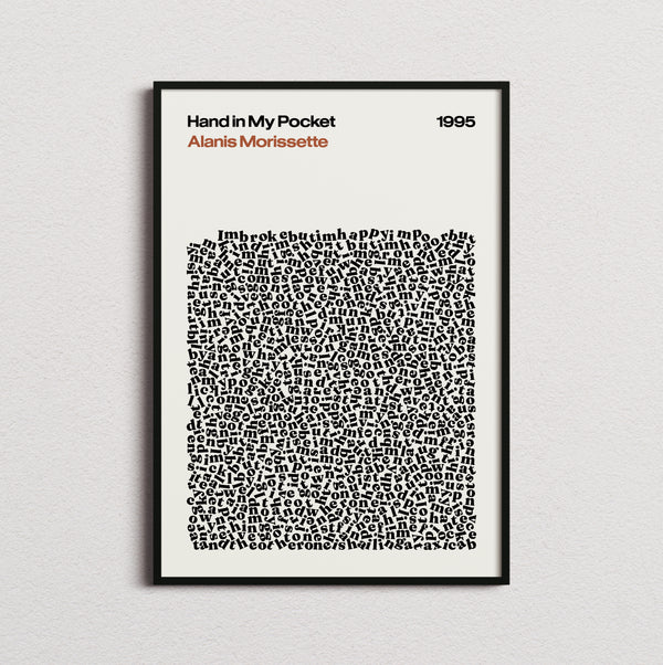 Alanis Morissette Hand in My Pocket Lyric Print