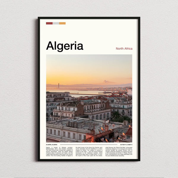 Algeria - Rooftops And Harbour - Travel Print