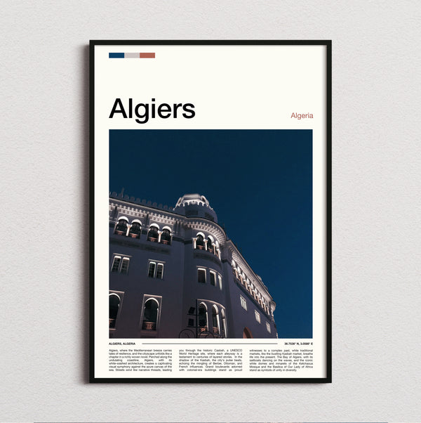 Algiers - Ornate Building Facade - Travel Print