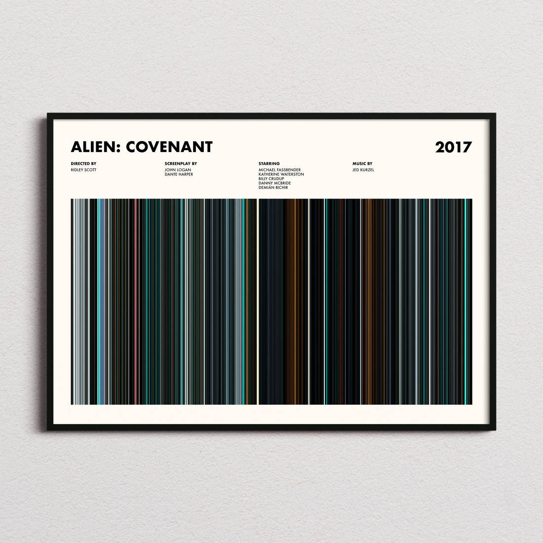 Alien: Covenant Movie Barcode Poster