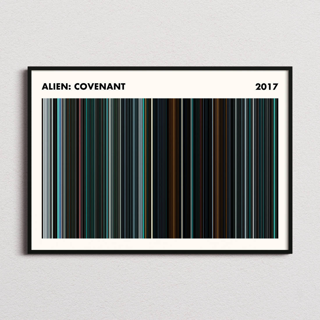 Alien: Covenant Movie Barcode Poster - Simplified