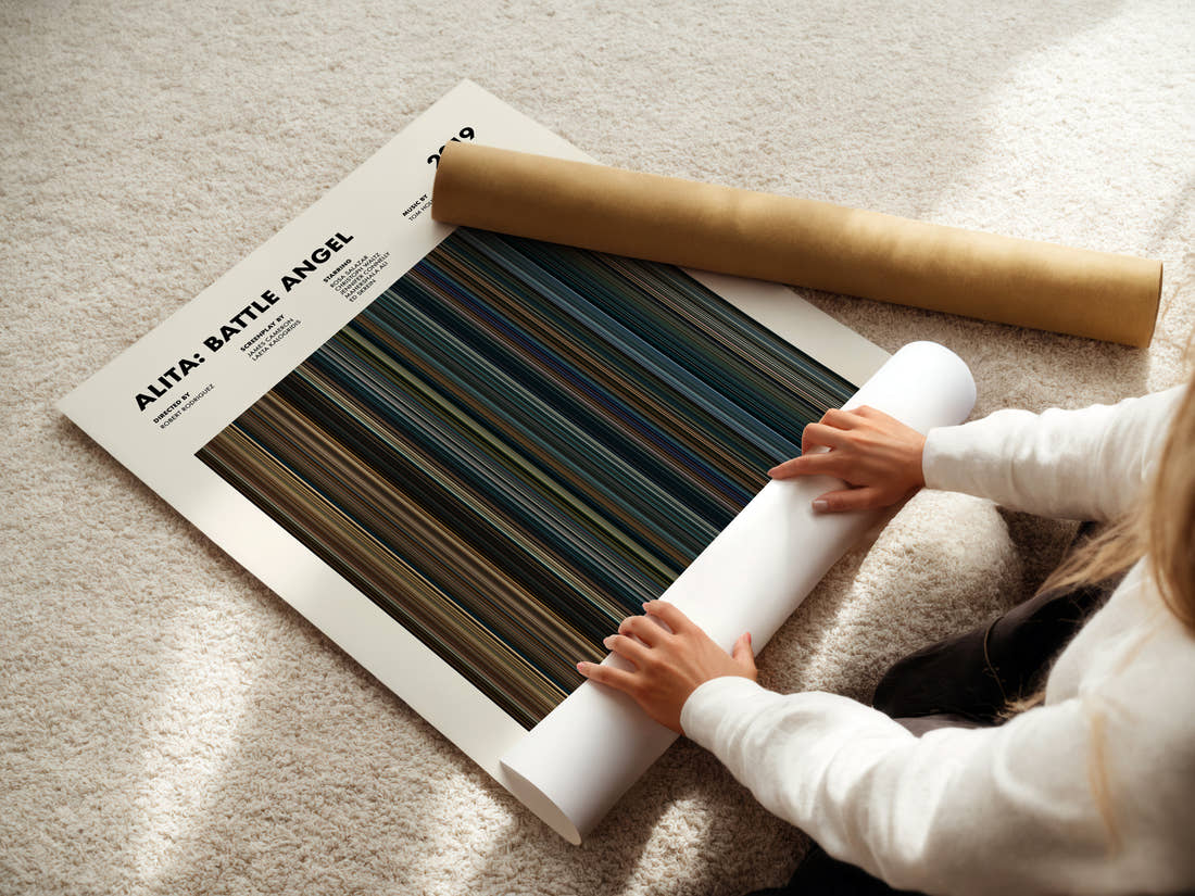 Alita: Battle Angel Movie Barcode Poster