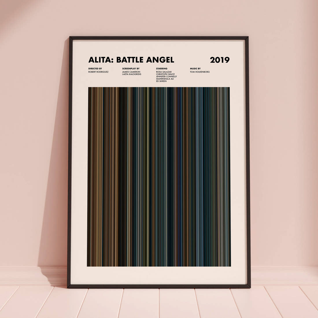 Alita: Battle Angel Movie Barcode Poster