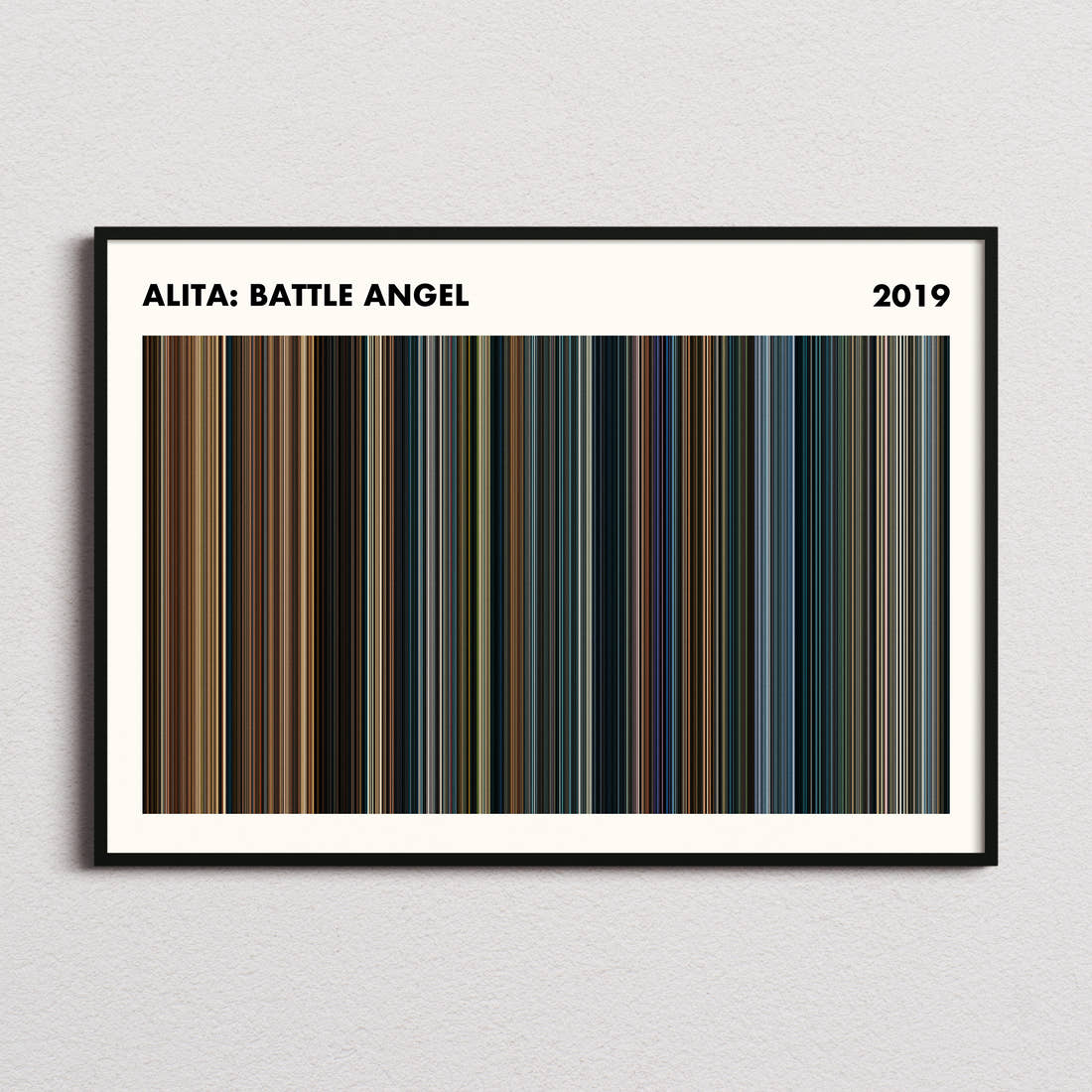 Alita: Battle Angel Movie Barcode Poster - Simplified