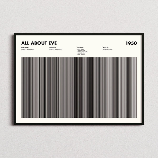 All About Eve Movie Barcode Poster