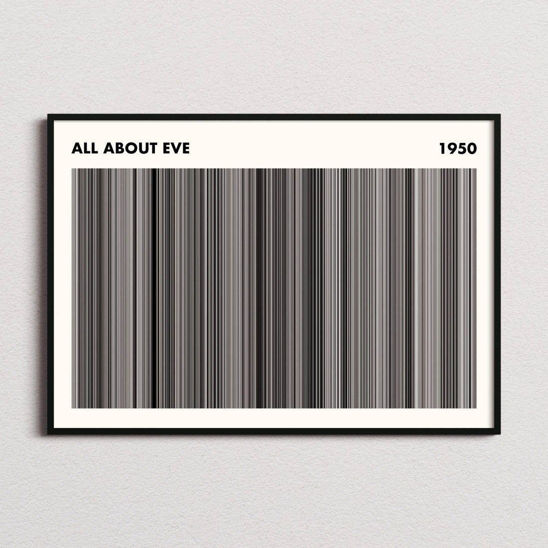All About Eve Movie Barcode Poster - Simplified