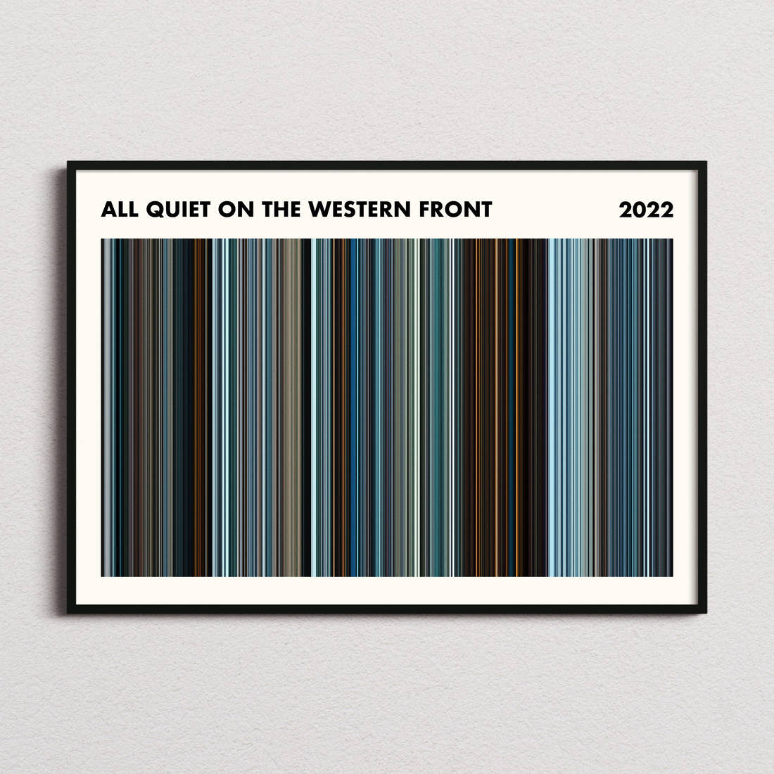 All Quiet on the Western Front Movie Barcode Poster - Simplified