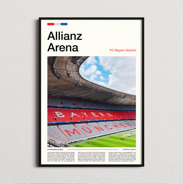 Allianz Arena - Stadium Seating And Pitch - Travel Print