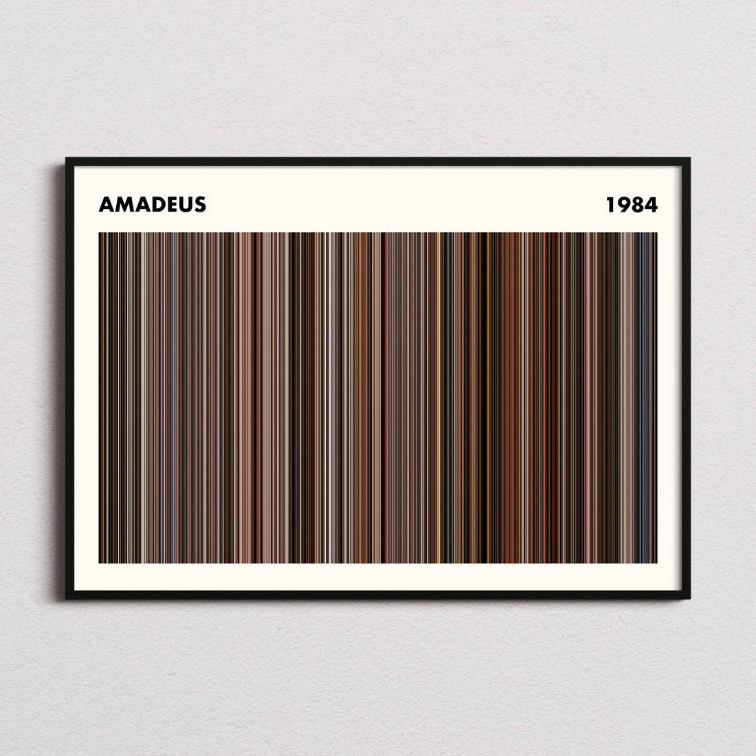 Amadeus Movie Barcode Poster - Simplified