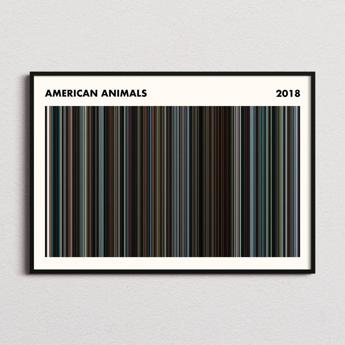 American Animals Movie Barcode Poster - Simplified