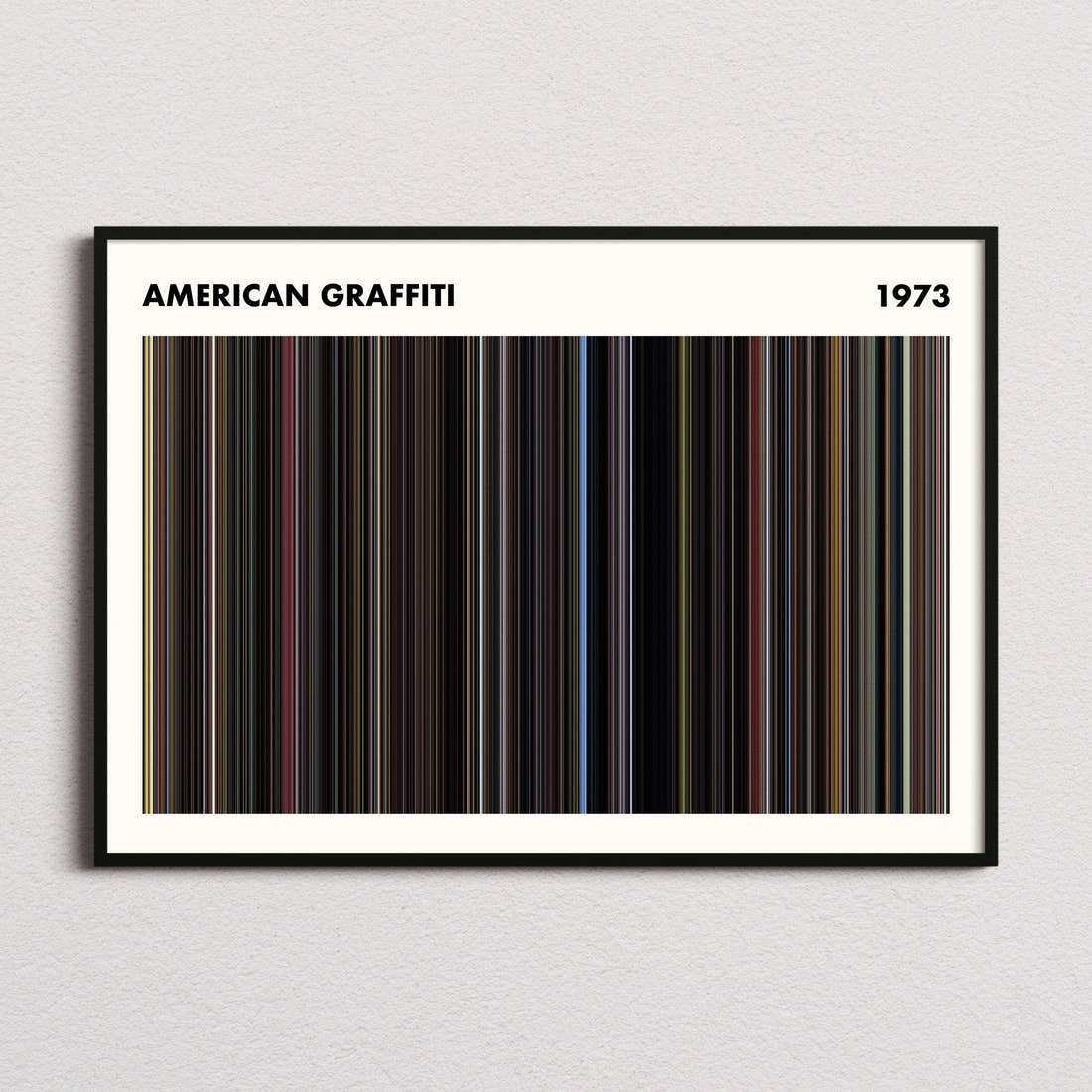 American Graffiti Movie Barcode Poster - Simplified