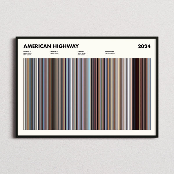 American Highway Movie Barcode Poster