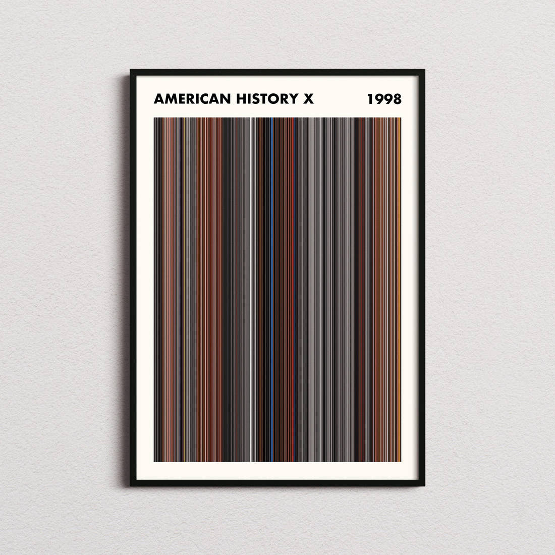 American History X Movie Barcode Poster - Simplified