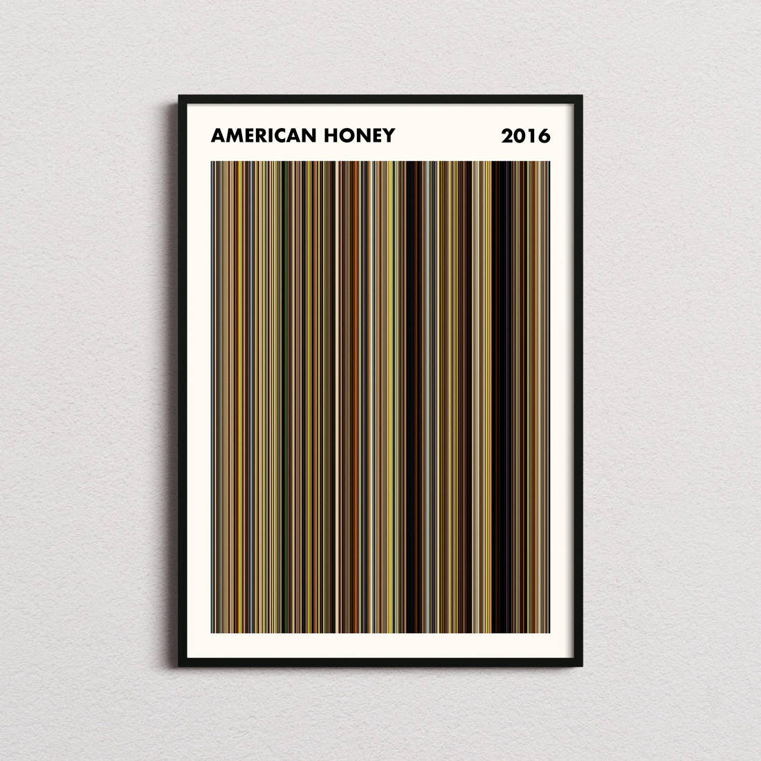 American Honey Movie Barcode Poster - Simplified