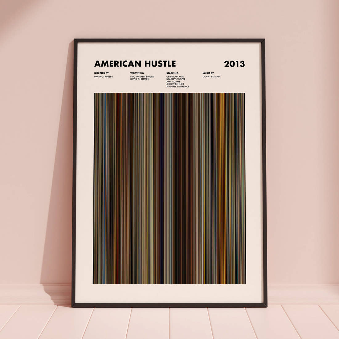 American Hustle Movie Barcode Poster