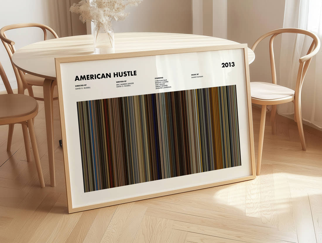 American Hustle Movie Barcode Poster