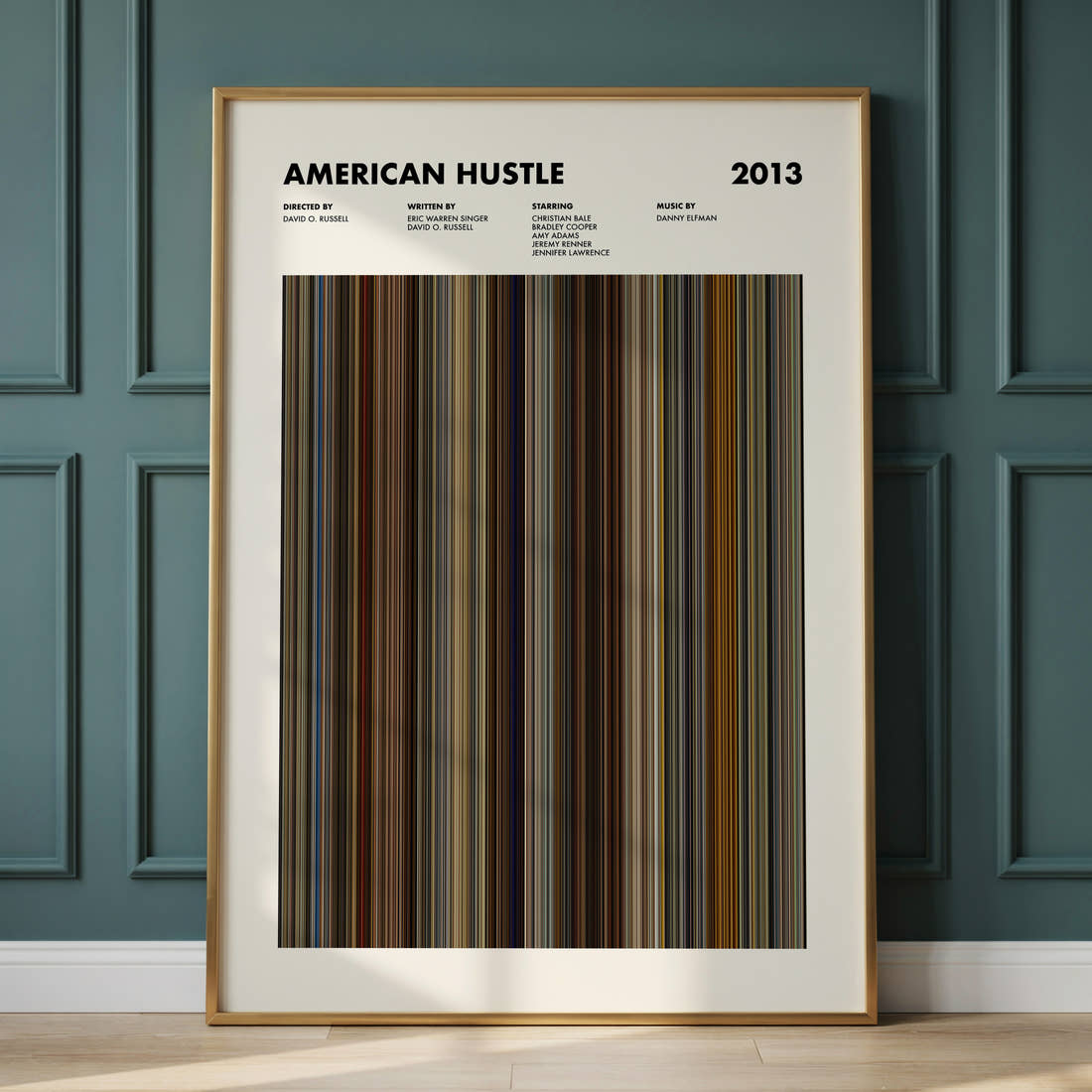 American Hustle Movie Barcode Poster
