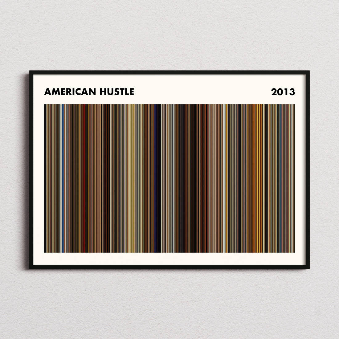 American Hustle Movie Barcode Poster - Simplified