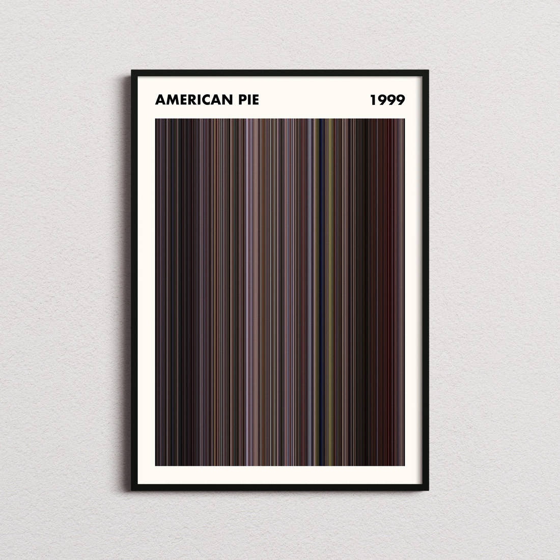 American Pie Movie Barcode Poster - Simplified