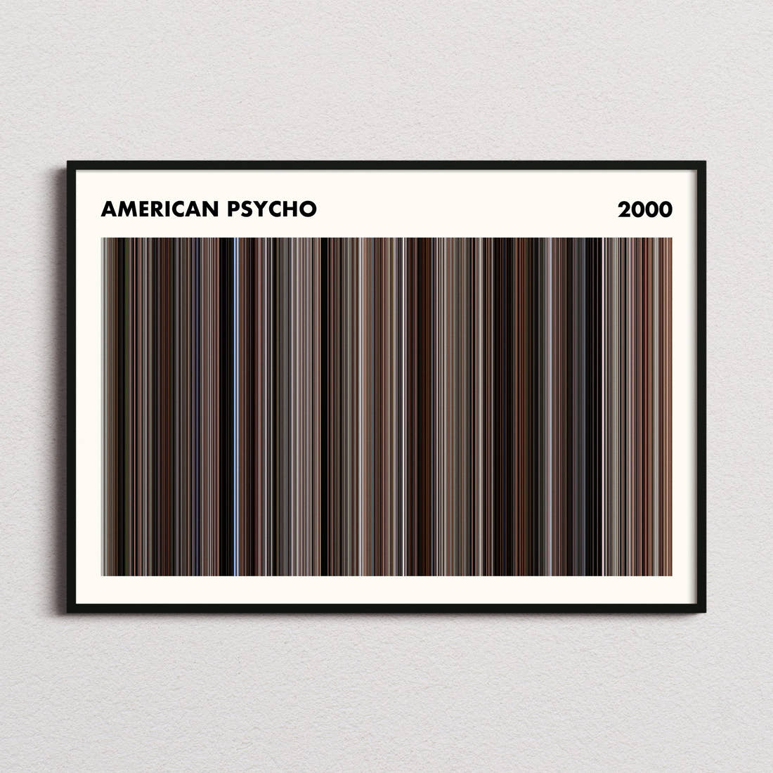 American Psycho Movie Barcode Poster - Simplified