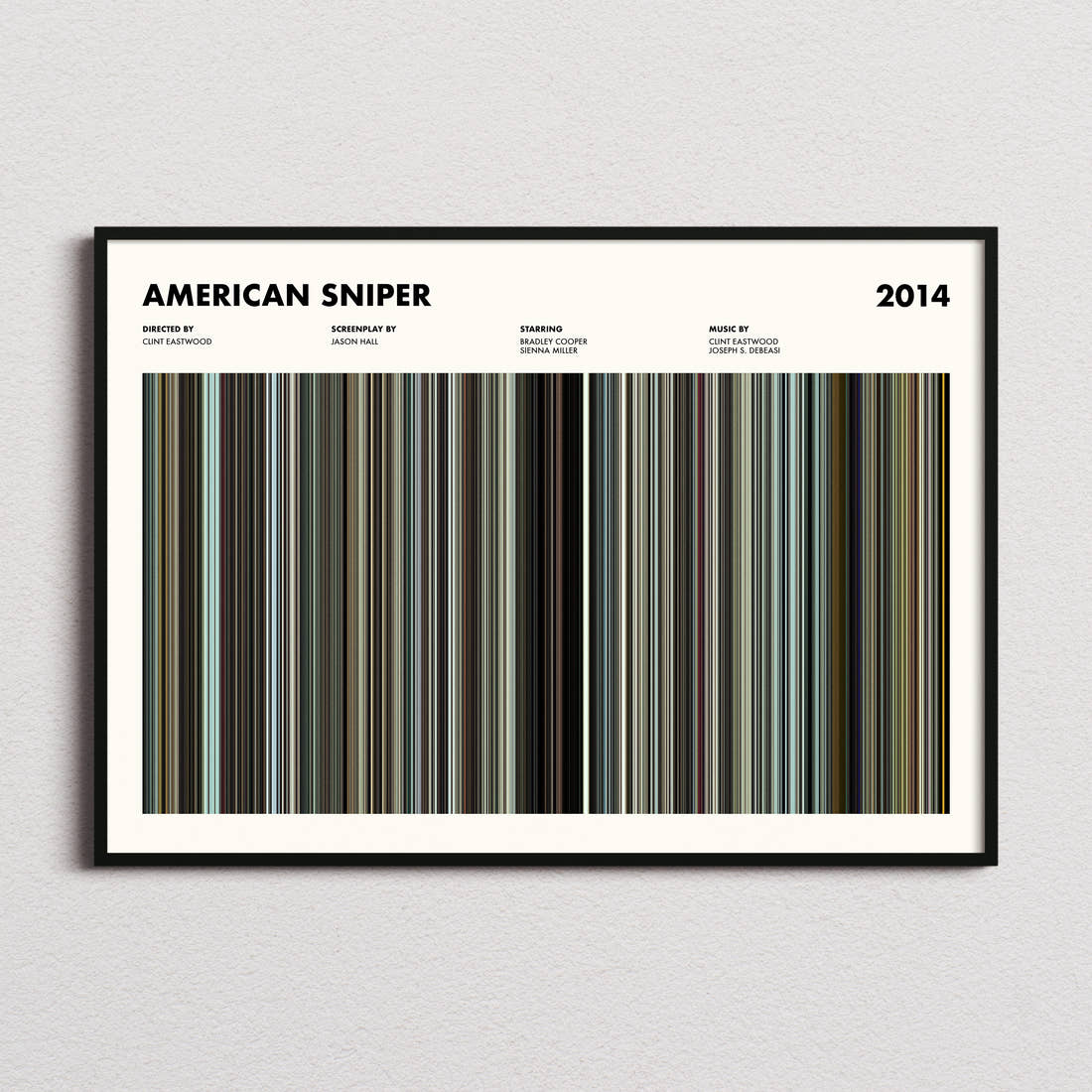 American Sniper Movie Barcode Poster