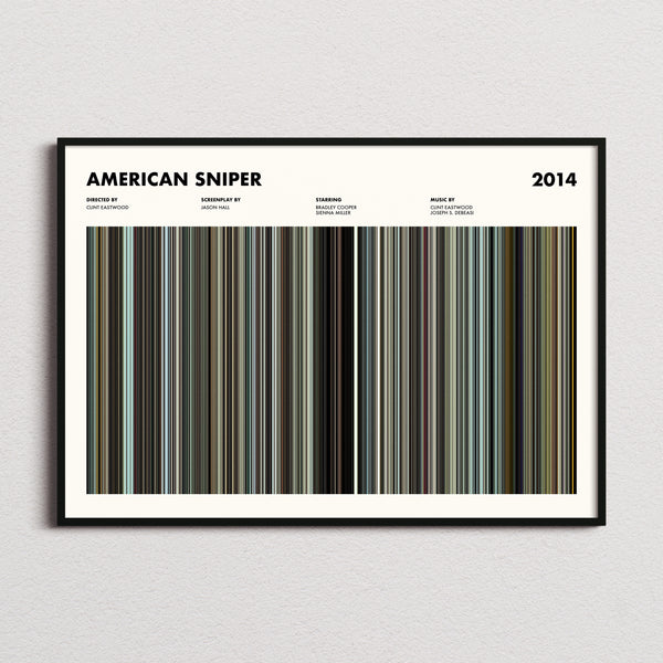 American Sniper Movie Barcode Poster