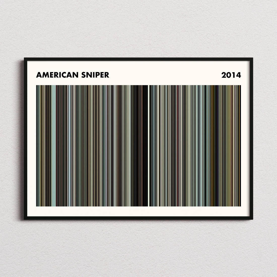American Sniper Movie Barcode Poster - Simplified