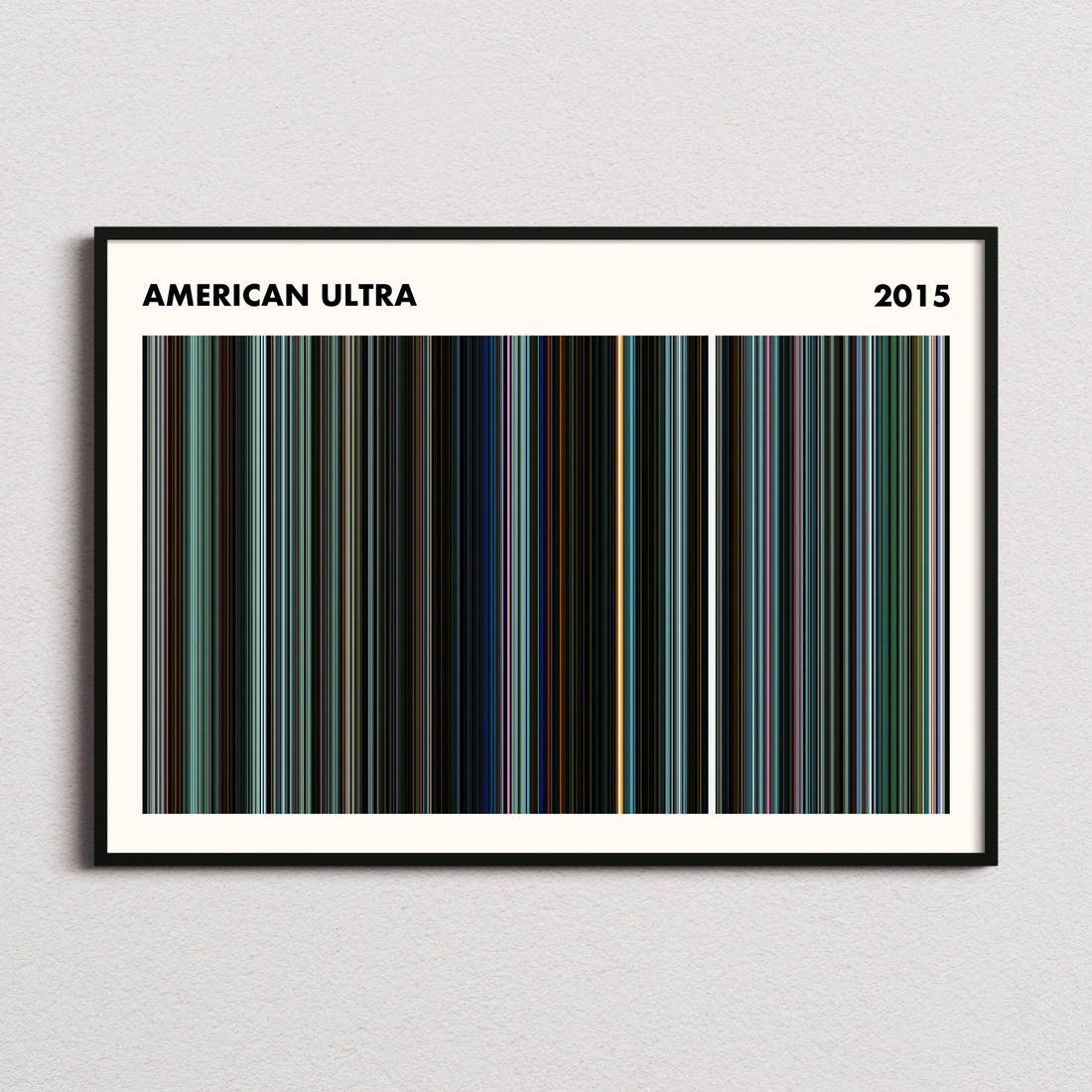 American Ultra Movie Barcode Poster - Simplified