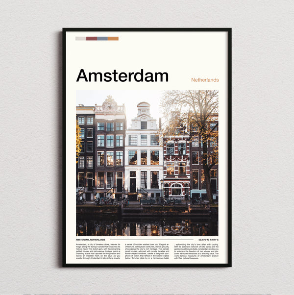 Amsterdam - Canal Houses - Travel Print