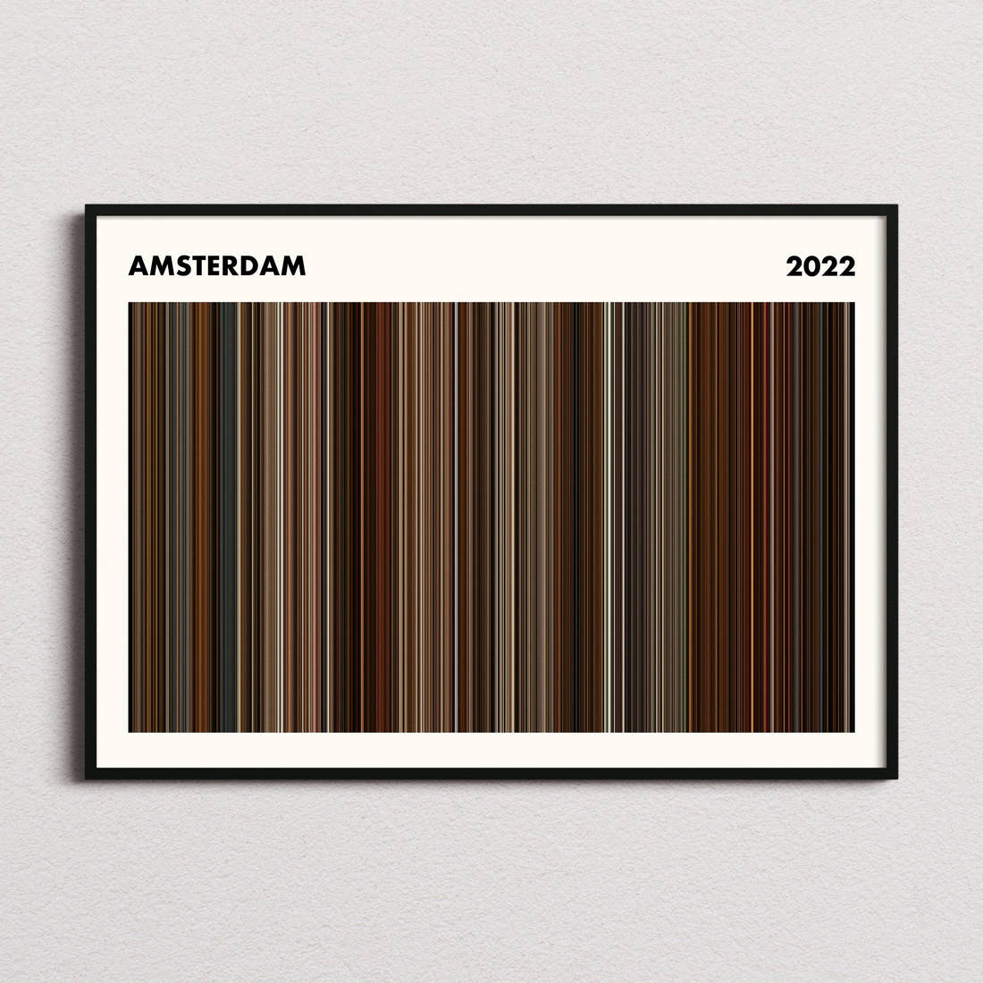Amsterdam Movie Barcode Poster - Simplified