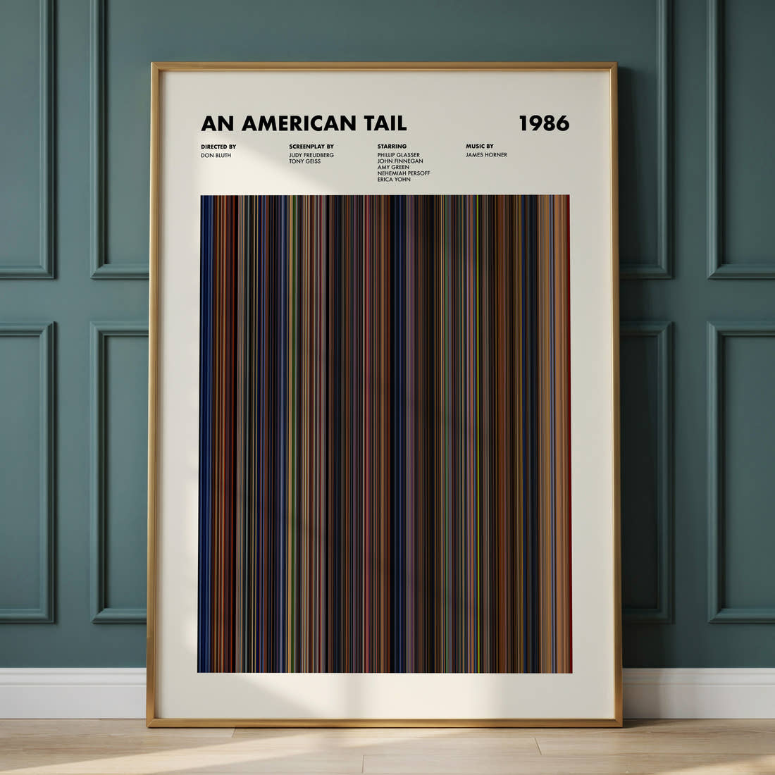 An American Tail Movie Barcode Poster